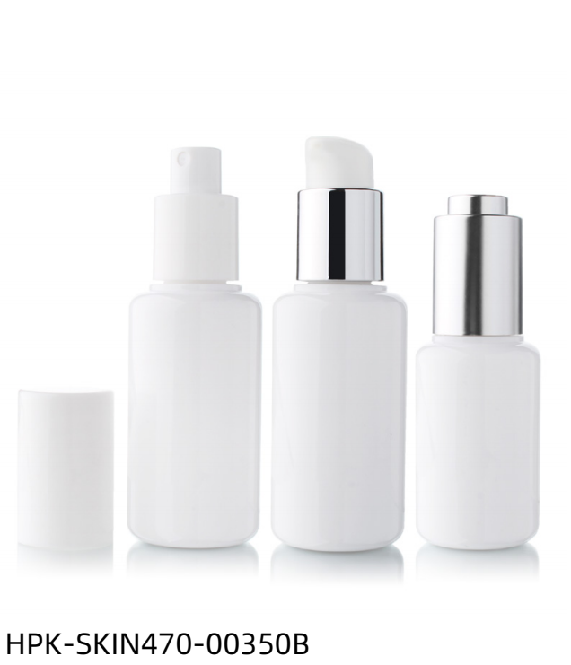 White Round Shoulder Plastic  Bottle
